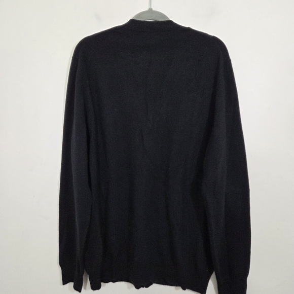 NWT Men's Cashmere Cardigan Sweater by Club Room Black Size Medium - Picture 9 of 11